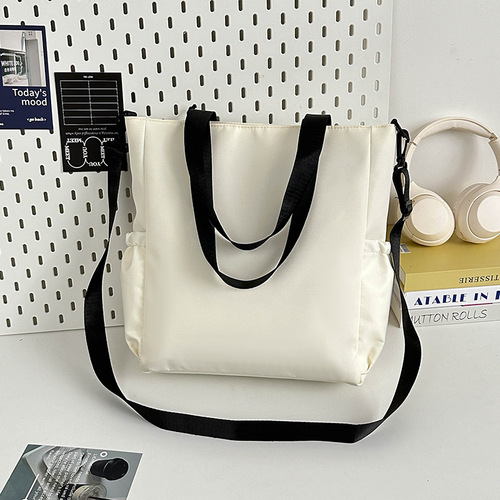 Unisex 2024 New Trend Large Capacity Tote Bag for University Students, Suitable for Both Men and Women, Featuring Single Shoulder and Crossbody Options