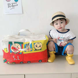 卡通可爱大容量男女儿童手提单肩包旅行背包幼儿园帆布被褥收纳包