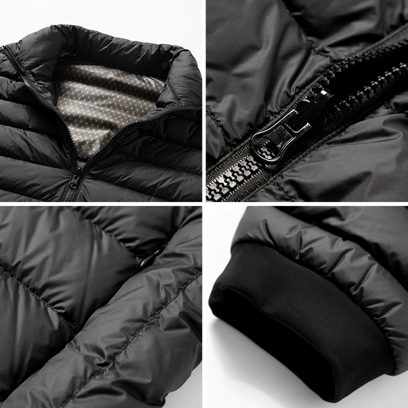 Velvet down jacket, black liner with down, duck down, plus size