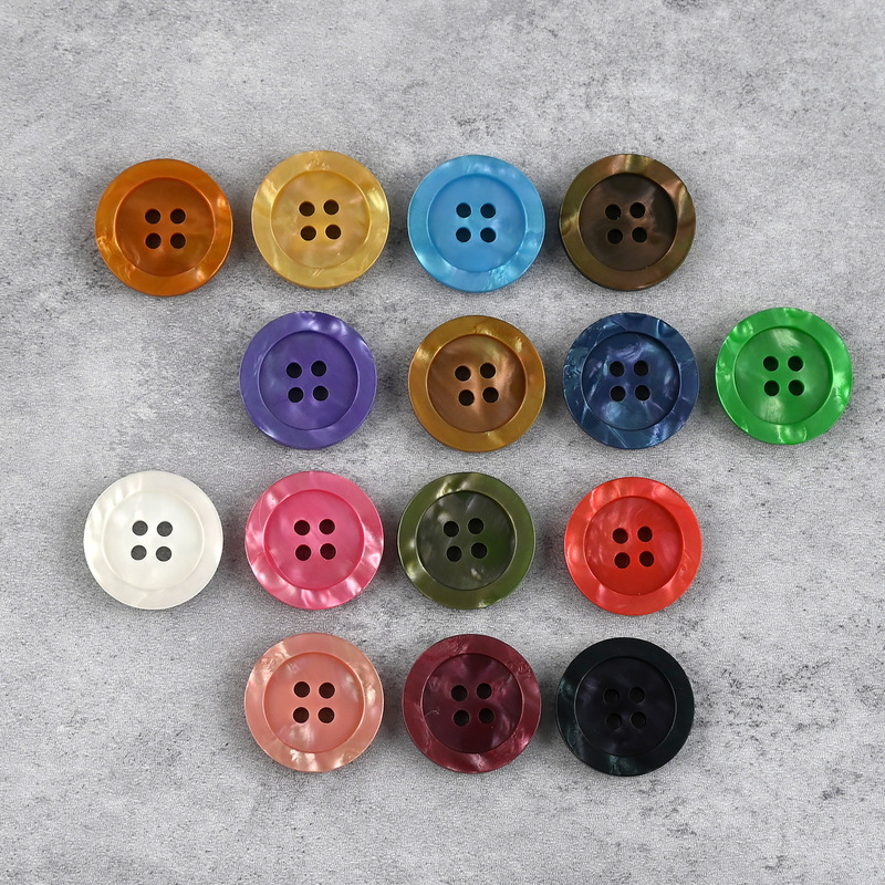 Pearlescent Imitation Shell Classic Wide-Edge Resin Buttons for Shirts, Pink Vests, Cardigans, and Sweater Accessories Pearlescent Imitation Shell Classic Wide-Edge Resin Buttons for Shirts, Pink Vests, Cardigans, and Sweater Accessories