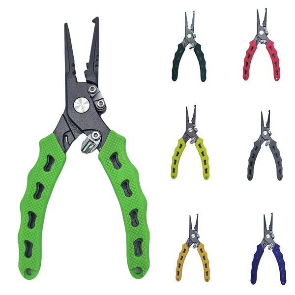 Medium-Sized Lure Pliers, Stainless Steel Lure Pliers, Multi-Functional Fishing Pliers, Line Cutting and Lead Pressing Tools, Fish Control Pliers, Fishing Supplies