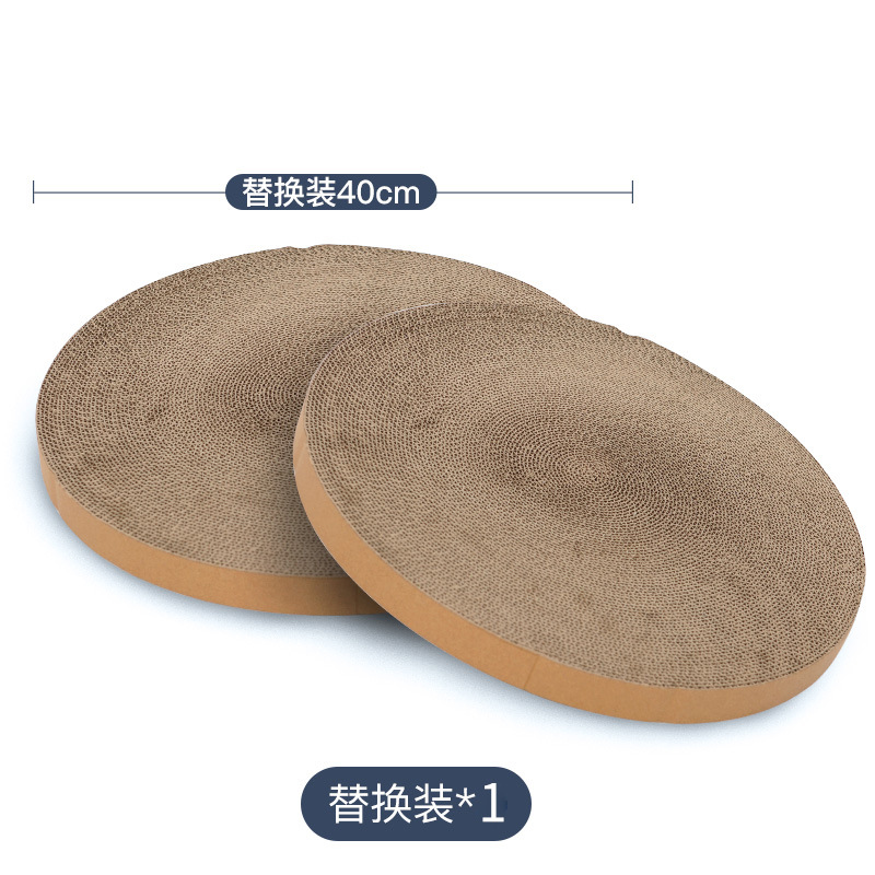 Tablero de rasguño de gato redondo al por mayor nido de gato tablero de garra de gato sin astillado papel corrugado resistente a los arañazos resistente al desgaste garra gato suministros de juguete