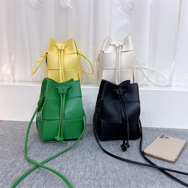 Women's Mini Pu Leather Solid Color Streetwear String Bucket Bag display picture 20