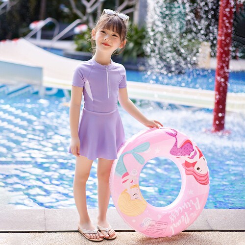 Children's swimming ring for beginners, thickened explosion-proof and anti-rollover auxiliary swimming equipment, cute cartoon swimming ring