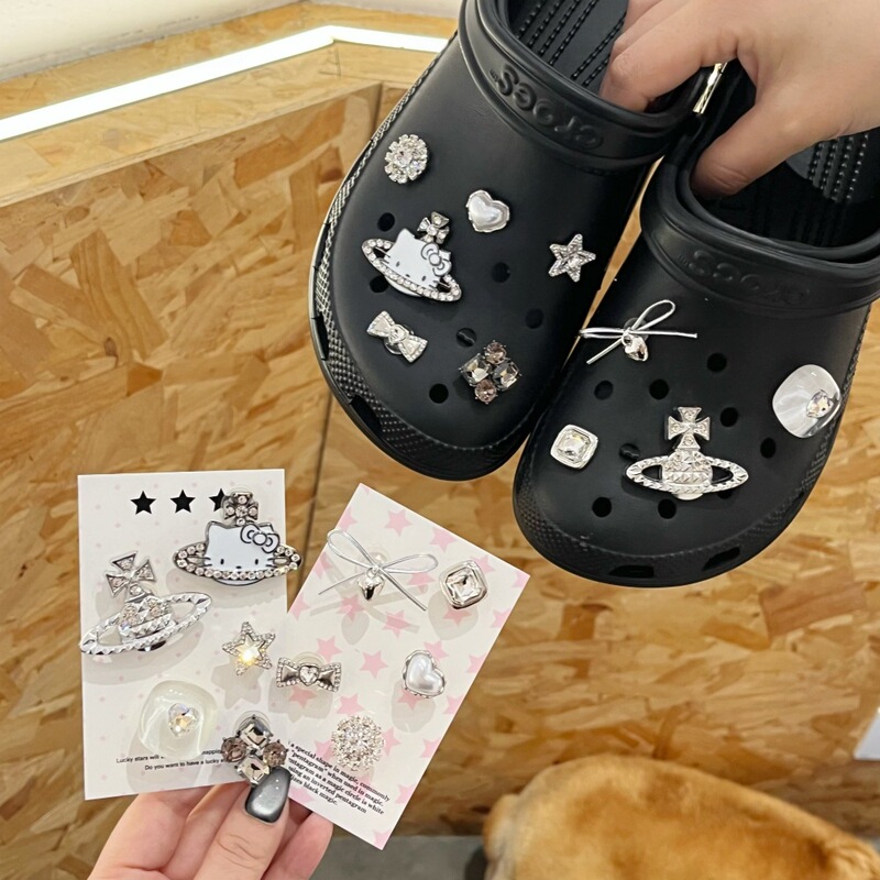 Alloy Clogs Flower DIY Accessories Lost Sweetheart Fashion Saturn Detachable Shoe Buckle Universal Shoe Jewelry Accessories