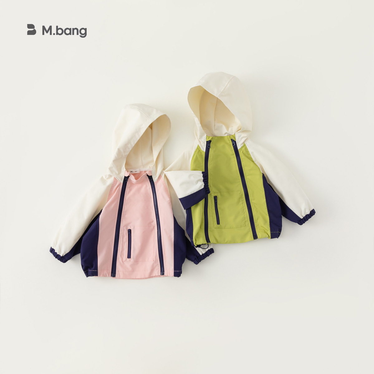 D procesamiento personalizado chaqueta de niño 2025 primavera y otoño casual chaqueta de contraste de color para niños con capuz cardigan a prueba de viento