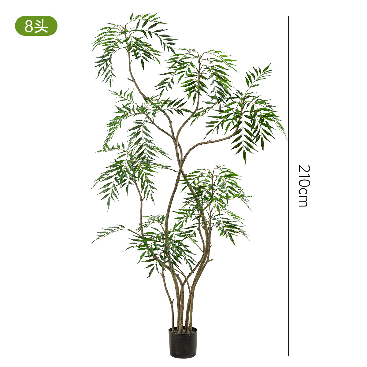 Planta verde de simulación a gran escala, planta en maceta, sala de estar interior, decoración de suelo de lujo ligero de alta gama, diez grandes contribuciones a las plantas biónicas de alta gama