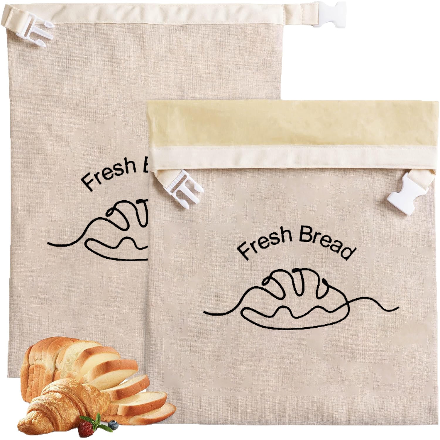 Nuevos productos transfronterizos reutilizables de cera de abeja de hebilla bolsas de pan para revestimiento de cera de abeja natural bolsas de algodón bolsa de alimentos image 6