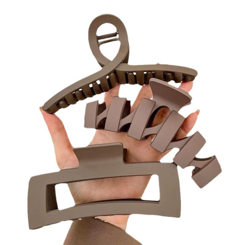 发夹女2024年新款超大号抓夹后脑勺盘发鲨鱼夹发量多发卡夹子头 5