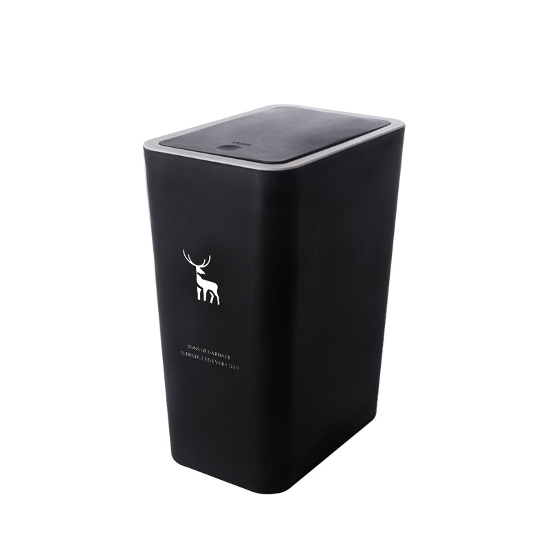 Papelera de inodoro hogar creativo cocina clasificación Push-tipo basura puede inodoro basura cesta de papel con tapa