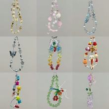 简约个性彩色串珠手机包包钥匙挂件小众设计气质精致百搭蝴蝶挂件
