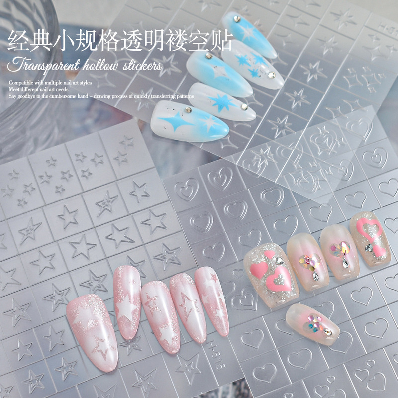 Nail Art Hollow Stickers, Reusable in Various Styles, Butterfly Stickers, Cross Stickers, Chrome Hearts, Bow Stickers, Star Stickers, Spray Paint Nail Art Hollow Stickers, Reusable in Various Styles, Butterfly Stickers, Cross Stickers, Chrome Hearts, Bow Stickers, Star Stickers, Spray Paint