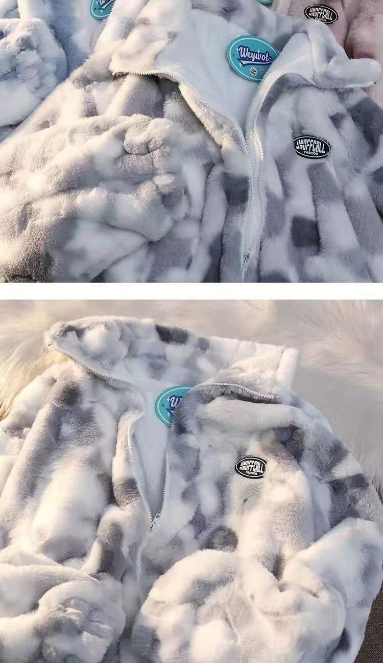 Women's Overcoat Plush Thickened High Collar Coat For Winter_voghion.com