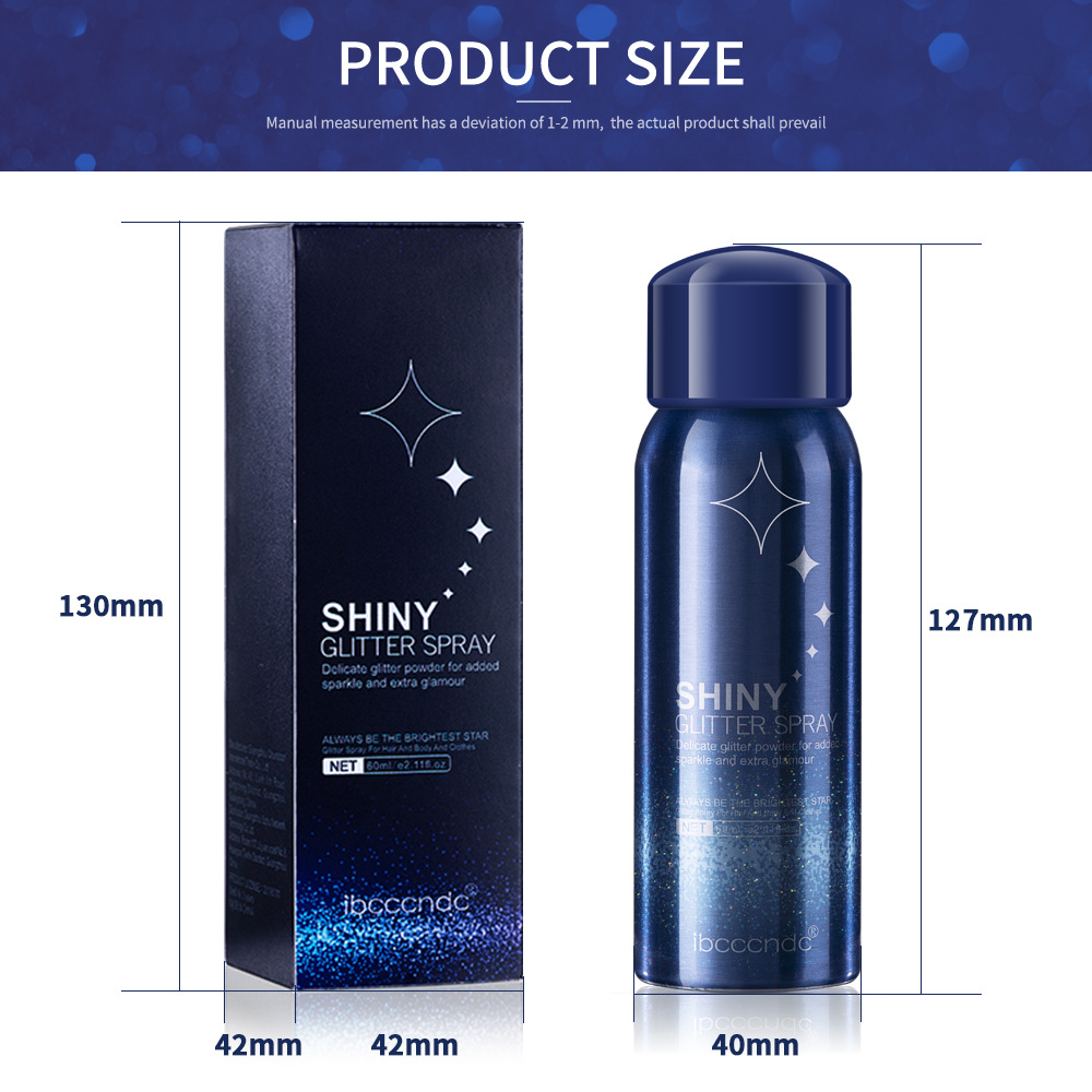 ibcccndc Glitter Spray 60ml Nightclub Party Body Starry Sky Glitter Spray Stage Makeup undefined