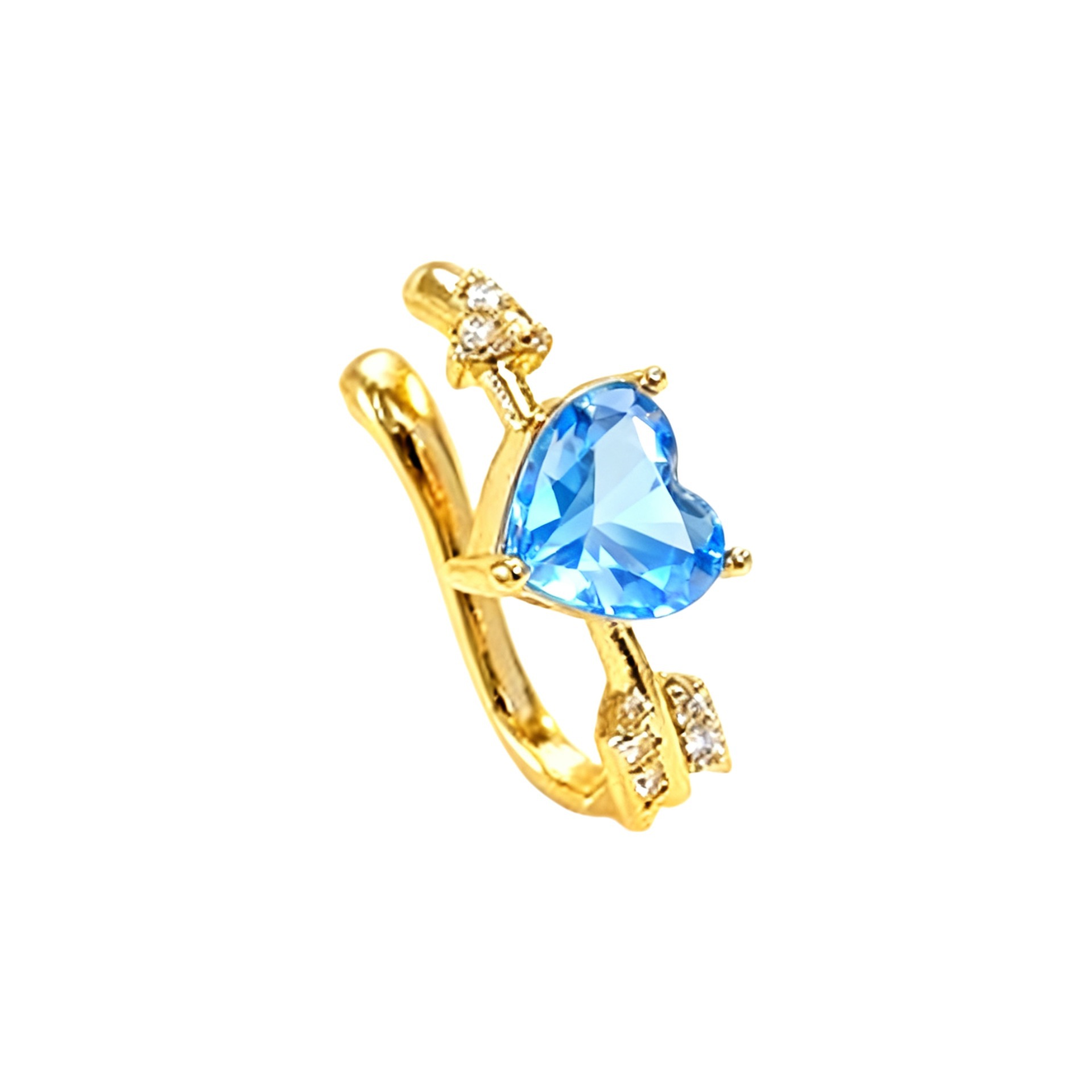 Nuevo Cupido flecha de orejas clip de hueso una flecha perforante flash taladro sin agujero de orejas clip de orejas ins aire aretes dulces image 9