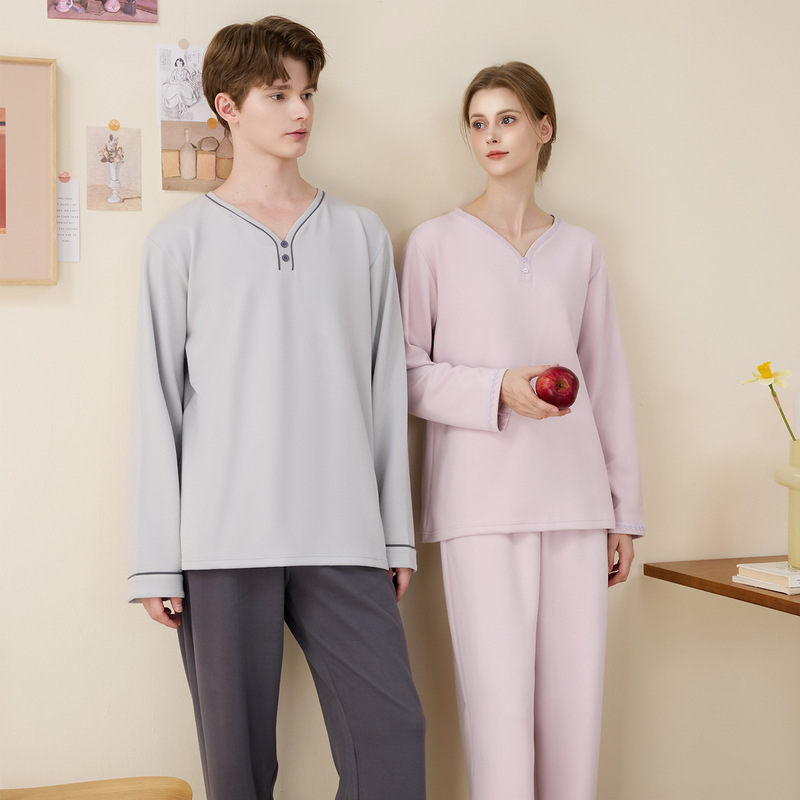 Half-Face Brand Autumn and Winter Couple Knitted Super Soft Velvet Hyaluronic Acid Skin-Friendly Double-Sided Fleece Simple Women's Home Clothes Half-Face Brand Autumn and Winter Couple Knitted Super Soft Velvet Hyaluronic Acid Skin-Friendly Double-Sided Fleece Simple Women's Home Clothes