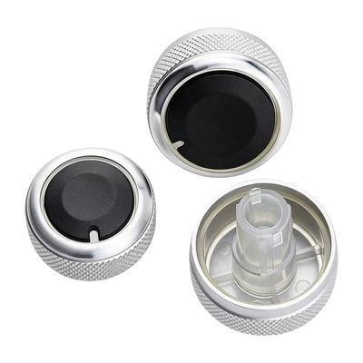 Suitable for Volkswagen B6 New Bora Old Sagitar Air Conditioning Knob SKD Octavia Classic Silver Black (Car interior film) - classic-silver