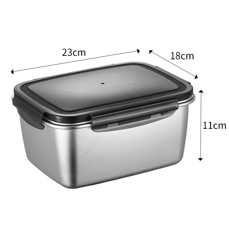 316ステンレスタッパー食品グレード冷蔵庫専用弁当箱シール収納フルーツタッパー3点セット|undefined