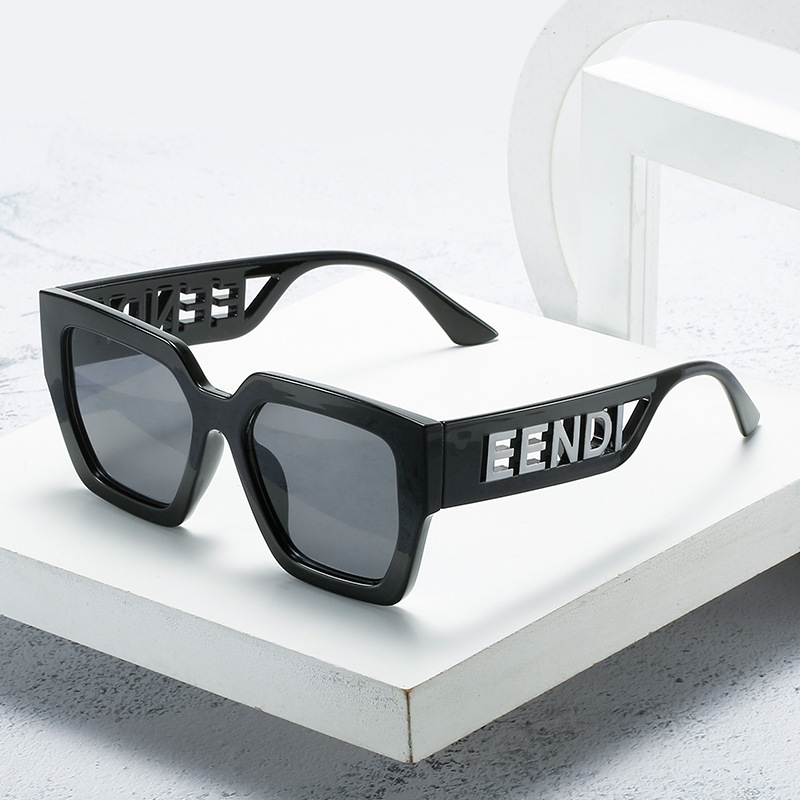 Nueva caja hueco contraste color europeo y americano retro gafas de sol transfronterizo cara grande retro gafas de sol suministro directo de fábrica