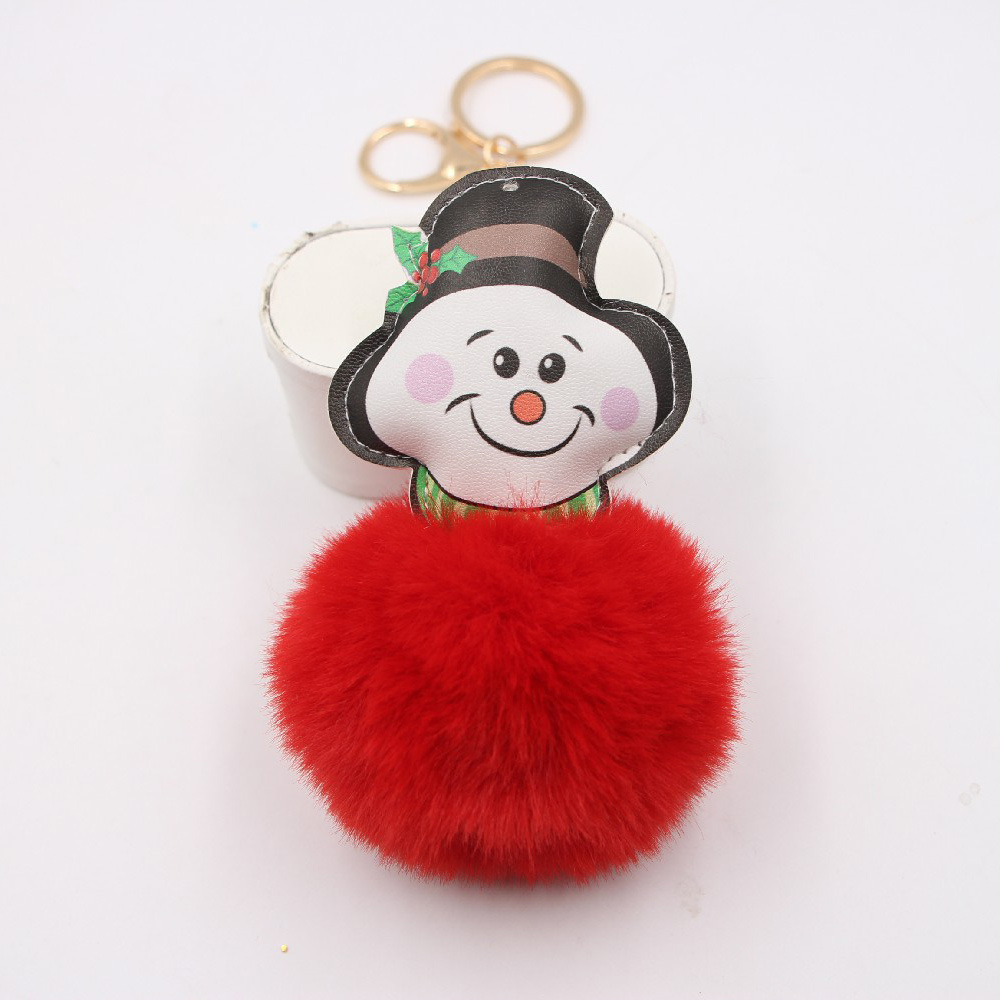 Christmas Snowman Keychain Pendant School Bag Purse Plush Pendant Jewelry display picture 4