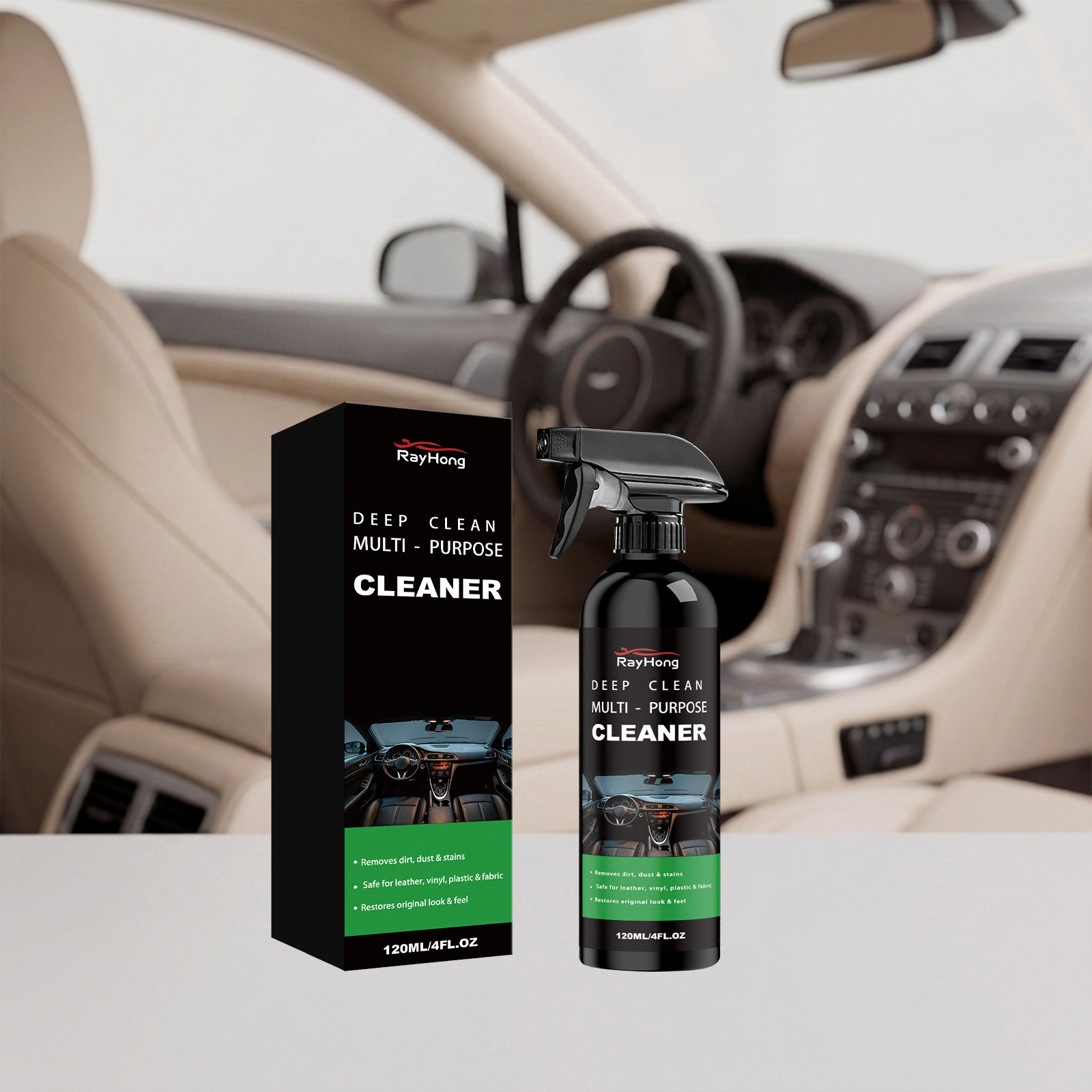 RAYHONG 多用途清洁剂 汽车车内饰皮革塑料多用途污渍便捷清洁剂