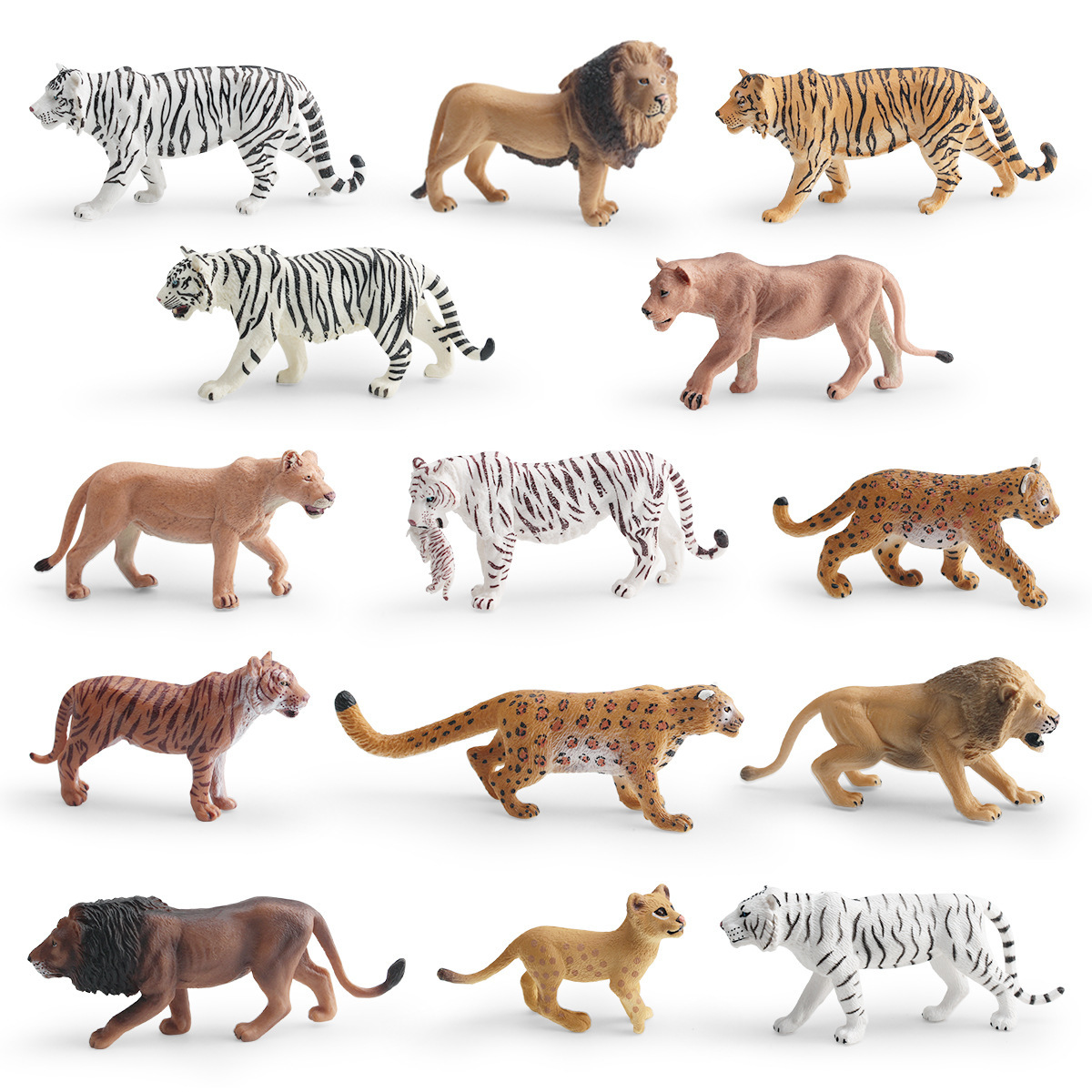 Simulación transfronteriza modelo de vida silvestre niño cognición africana leona siberiana tigre blanco leopardo ornamentación juguete