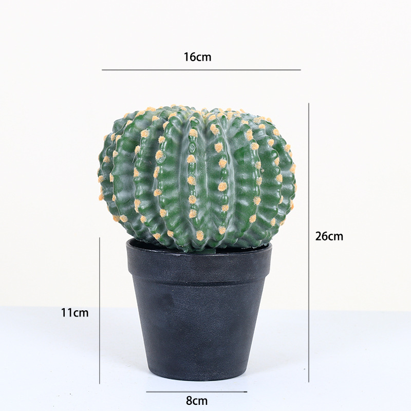 Simulación nórdica Planta verde Pilar de hadas Cactus grande piso interior sala de estar ropa tienda decoración de ventana