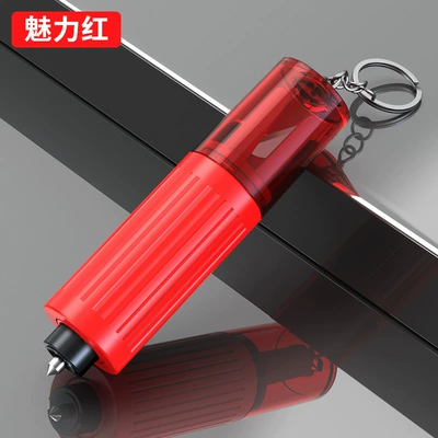 Car Window-Breaking Tool Emergency Multifunctional Glass-Breaking Hammer for Vehicle Escape and Survival (Qəza çəkici) - red