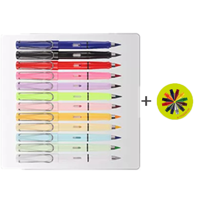 Mayorista 12 colores eterno juego de lápiz para estudiantes dibujo de arte pintura segura protección ambiental sin cortar no es fácil romper lápiz