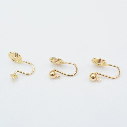 Color-preserving 18k gold-wrapped mosquito repellent ear clip converter earrings to ear clip materials diy non-pierced earrings accessories wholesale