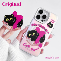 知泰蘋果15Pro手機殼適用14磁吸磨砂鐳射iPhone13華為mate60支架