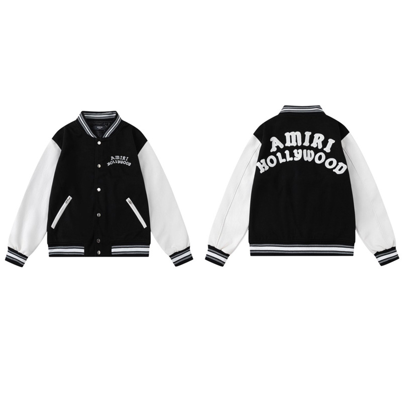 Versión correcta JBAMIRI hueso bordado impresión piloto chaqueta casual de los hombres y las mujeres uniforme béisbol invierno