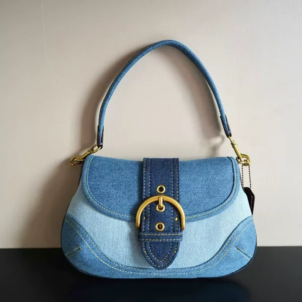 Koujia's new cross-border women's bag, soho shoulder crossbody handbag, pea bag, classic monogram genuine leather vintage underarm bag