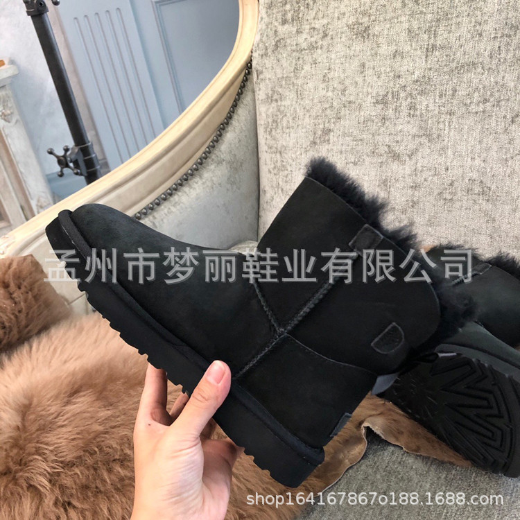 河南桑坡村雪地靴女羊皮毛一体女靴冬季加厚保暖|undefined