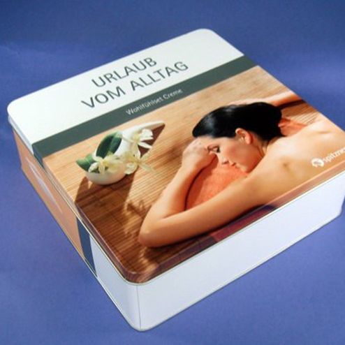 高档酒店毛巾包装马口铁盒糖果饼干礼品盒正方形月饼铁盒厂家直销