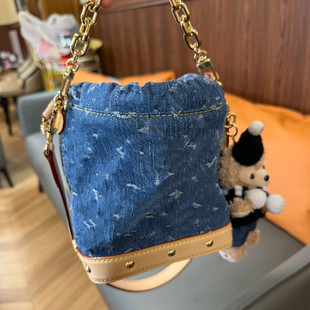 202 New Denim Basket Bucket Bag Women's Summer Trendy Brand Versatile Exquisite Crossbody Commuter Handbag