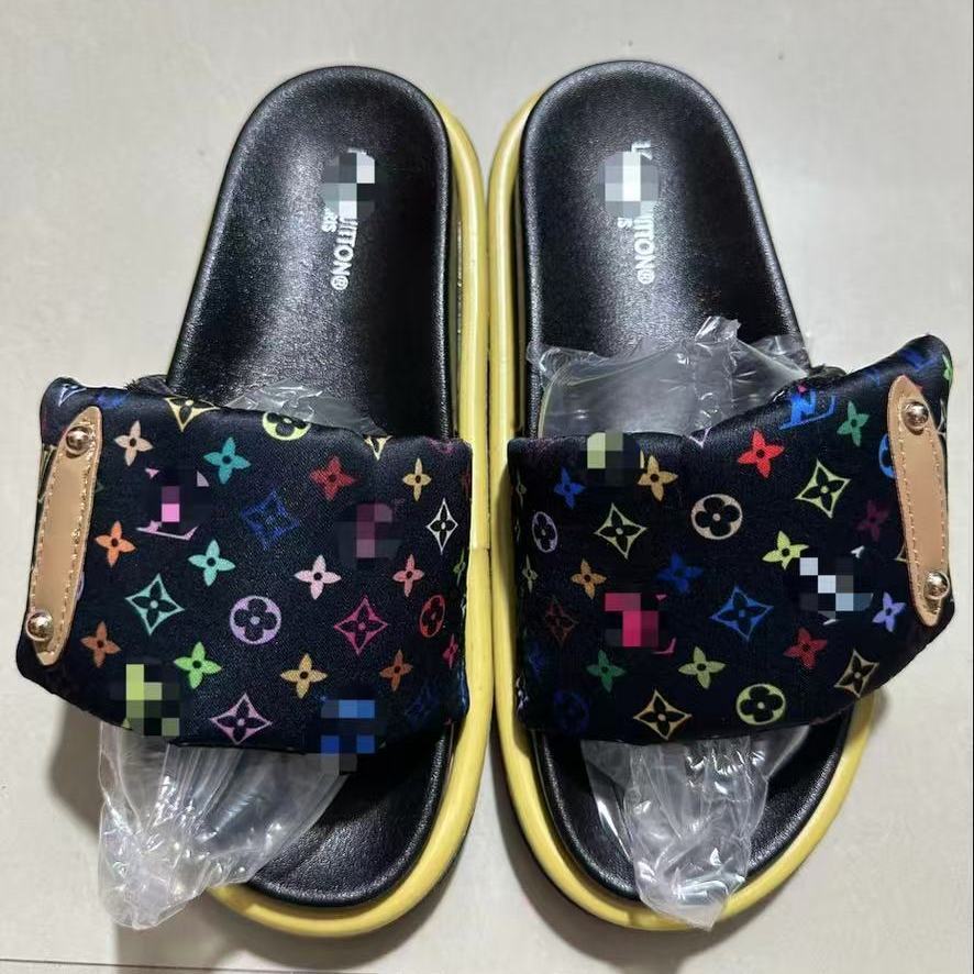 Zapatillas Velcro para mujeres de grosor en línea Zapatillas de muffin de moda para parejas