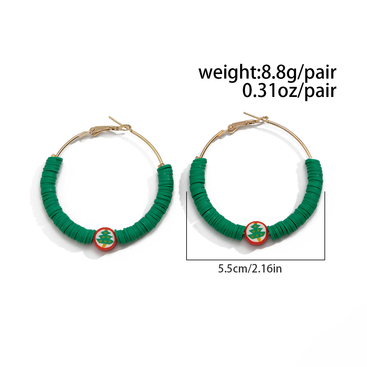 Colorful Soft Ceramic Set With Personalized Hand Drawn Geometric Earrings For Women_voghion.com