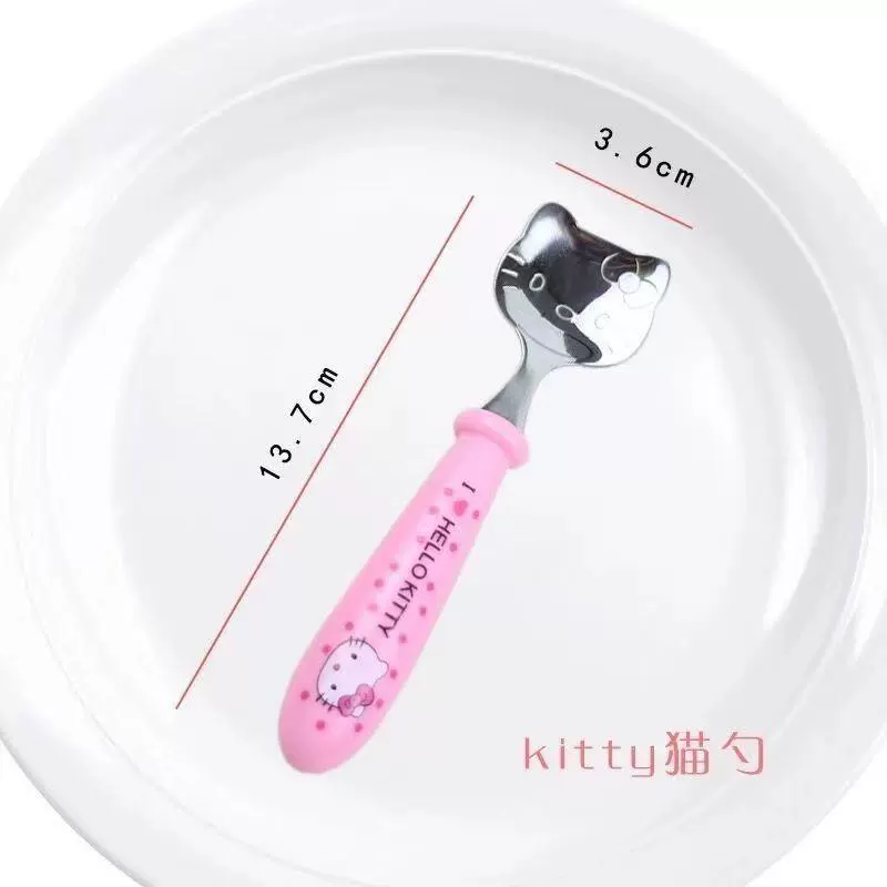 Hello kitty, картина вилка, столовые приборы, набор для студентов, портативная система хранения для путешествий