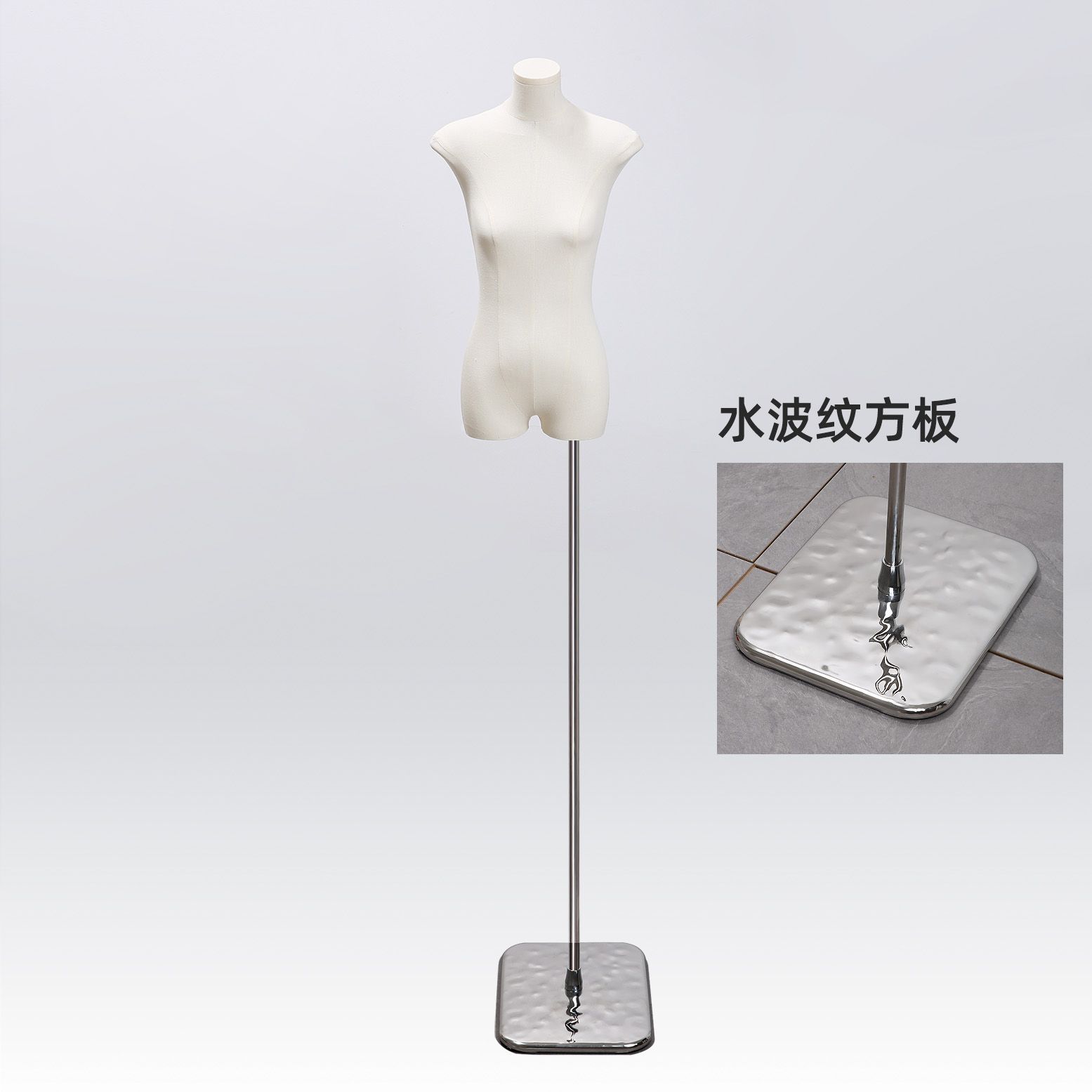 Tienda de ropa de estilo coreano cuerpo plano de alto nivel de mujer mitad de ventana de ropa de mujer muñeca plataforma de exhibición de cuerpo grueso nuevo pecho pequeño