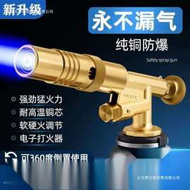 全铜喷火枪烧猪毛便携式焊枪卡式喷火喷枪头气罐烧烤打点火器家用