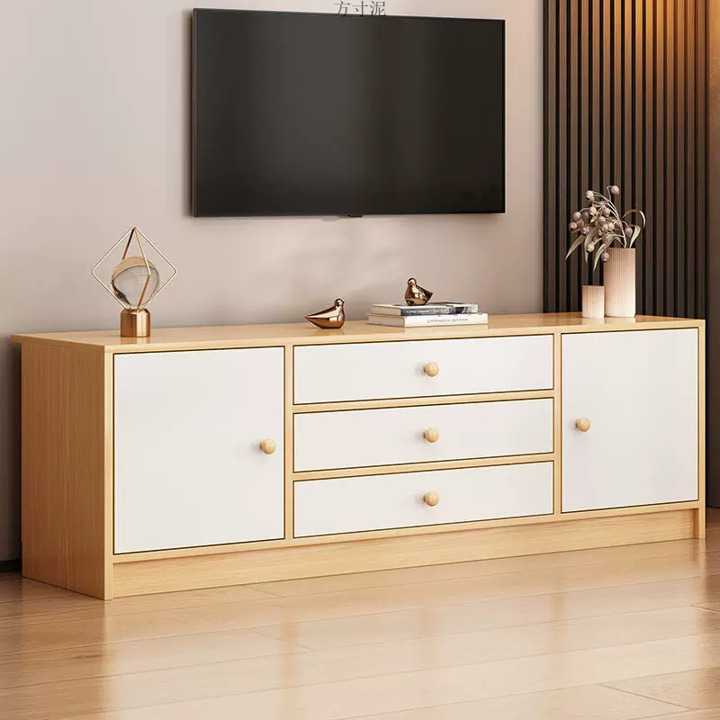 电视柜实木色客厅简约小户型家用落地柜储物柜卧室飘窗柜电视机柜