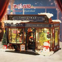 佳特diy小屋クリスマス奇境手作り別荘模型を飾って美しいクリスマスプレゼントを男女に贈る
