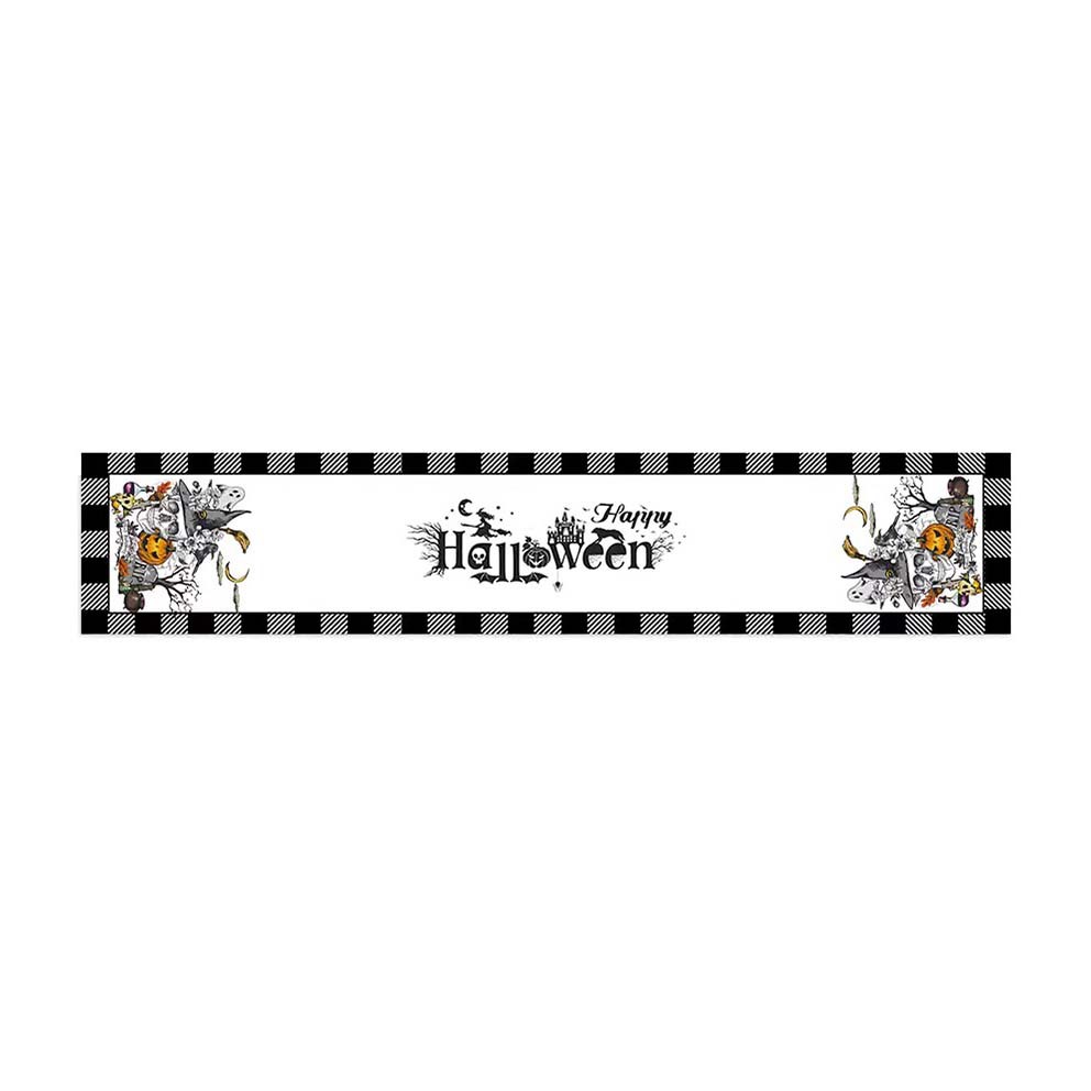 Transfronterizo 2024 Amazon nuevo Halloween calabaza festivales lino tabla bandera tabla de mesa comedor tabla de té tabla de bandera