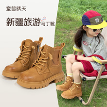 儿童马丁靴2025夏季新款男童靴子真皮草原鞋女大童短靴男孩春秋款