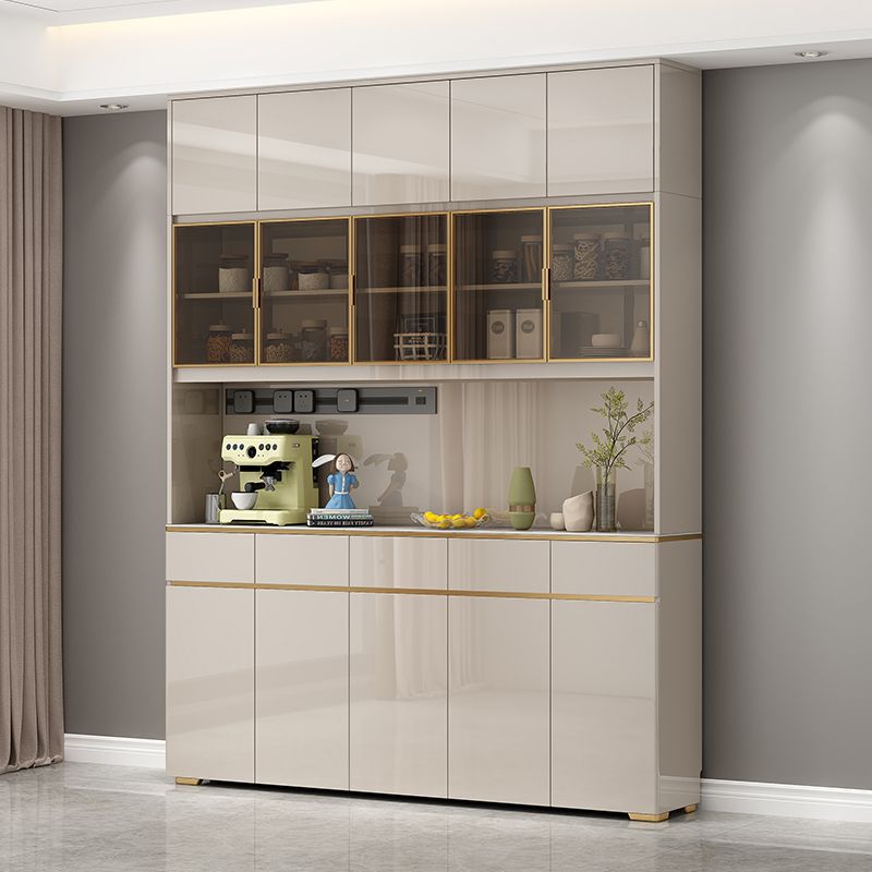 Home Light Luxury Sideboard Integrated Wall High Cabinet Dining Table Wine Cabinet Restaurant Storage Cabinet Kitchen Cabinet Tableware and Bowls