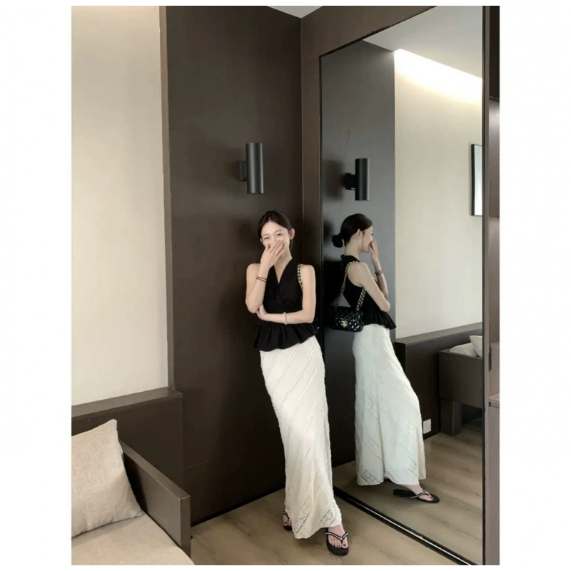 Женский костюм в стиле Pure Lust, топ без рукавов с v-образным вырезом, элегантный и подходящий для ношения полного комплекта летних платьев, популярных юбок.