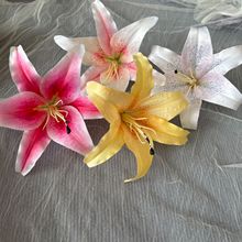 3D打印仿大百合花头婚礼堂装饰仿真花家居软装背景插花居家仿生