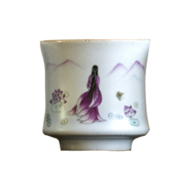 Ru horno maestro taza se puede elevar sola taza Kung Fu juego de té taza de té estilo chino cubierta tazón taza de té
