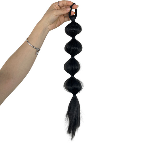 Two-Tier E-commerce Hot Girl Lantern Braid Wig for Girls, Simulated Hair Double Ponytail